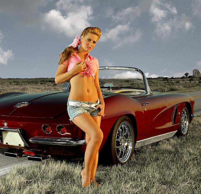 Hot girls with muscle cars porn